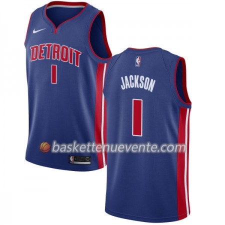 Maillot Basket Detroit Pistons Reggie Jackson 1 Nike 2017-18 Bleu Swingman - Homme